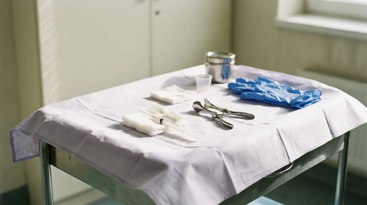 Plateau stérile préparé pour une injection intravitréenne
